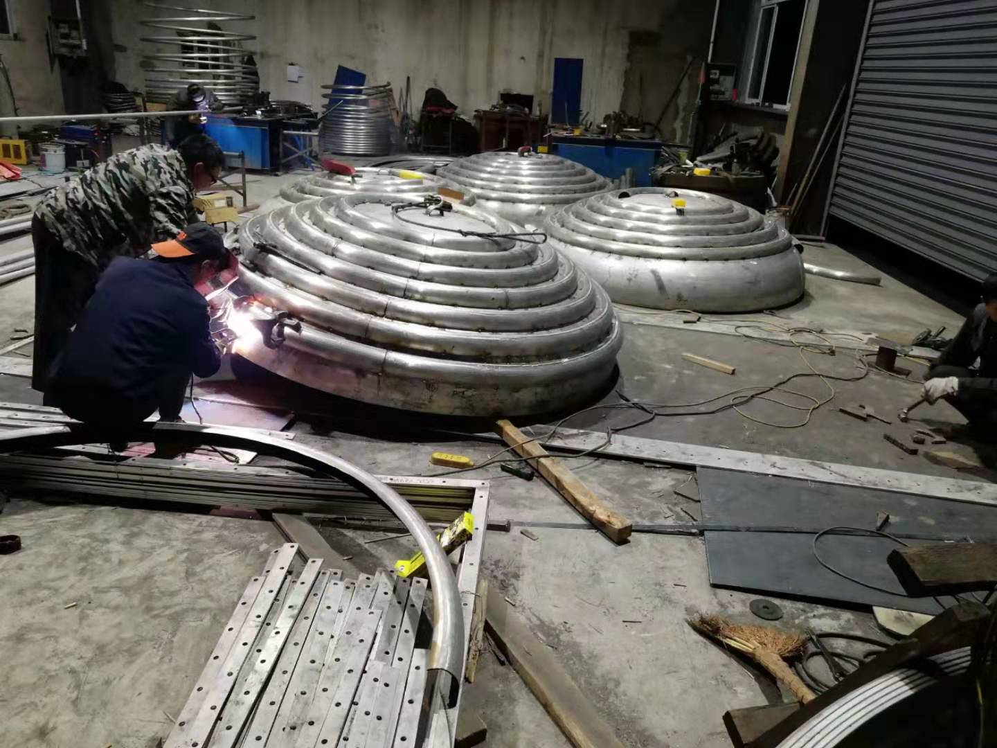 封頭盤管制作現場 封頭盤管制作現場